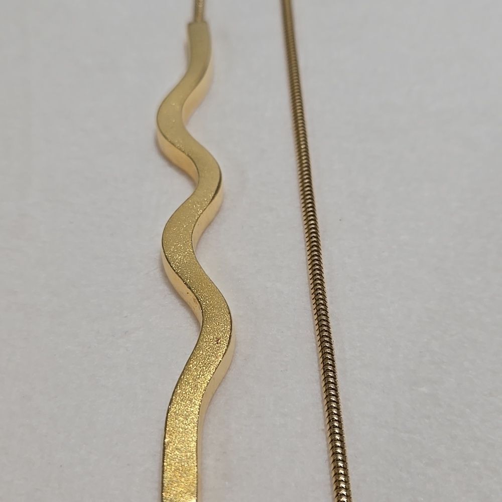 Gold Plated Statement Necklace - image 4